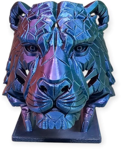 Layerzz - 3D geprinte Tijger kop - eyecatcher - uniek - kleur - interieur - trend - Aurora (LIMITED EDITION)