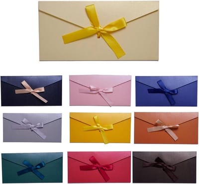 Set van 10 Kleurvolle Vintage Enveloppen voor Verjaardagen, Valentijnsdag en Bruiloften - Lange Formaat