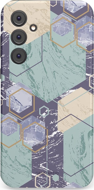 Casetastic hoesje geschikt voor Samsung Galaxy A35 - Dubbellaagse bescherming - Veerkracht - Fashion Case - Zilver Crème