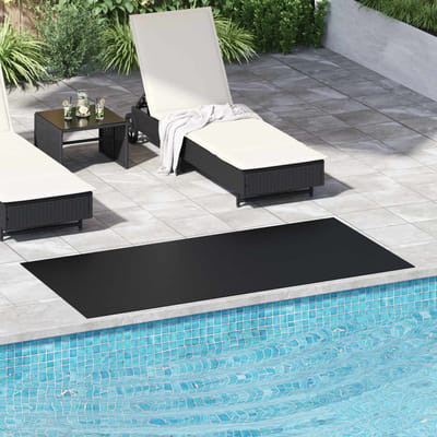 vidaXL - Vloermat - met - traanplaat - Zwart - 1 - x - 2 - m - Rubber