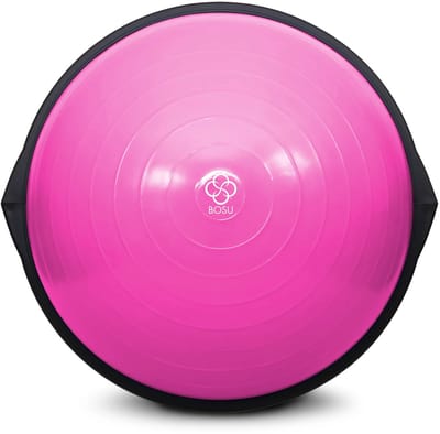 Bosu Bal Home - Complete Balanstrainer voor Thuis met Gratis Workout App - 135kg Belastbaar - Eenvoudig & Effectief - Ø65 cm - Roze