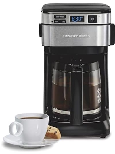 Programmeerbare Koffiezetter 12 Koppen, Voorzijde Toegang, Makkelijk Vulbaar, Pauze & Serveer, 3 Zetopties