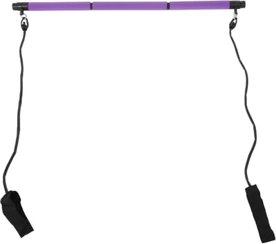 Pilates Bar - Fitness Staaf Yoga - Thuis Trainen - Afneembaar 3-Delig - 89 cm - Paars
