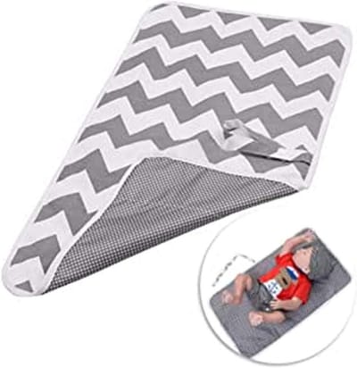 Luier Verschoonmat - Aankleedkussen Opvouwbaar - Baby Verzorgen Onderweg - Waterdicht Gewatteerd Comfort - 60x35cm Uitgevouwen - Grijs