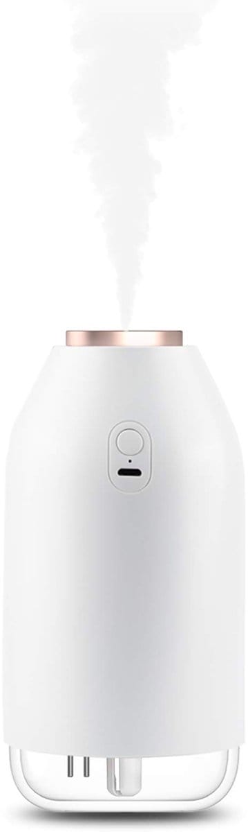 Mini-luchtbevochtiger voor de slaapkamer (270 ml, USB) – geschikt voor kinderkamers, planten en kantoren; stil, draagbaar en ultrasoon