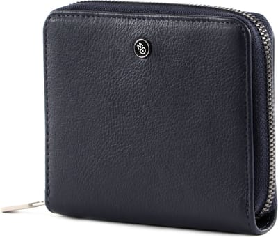 MANDARINA DUCK Leren Portemonnee Downtown Zip Wallet Iron Gate Donkergrijs
