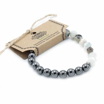 Armband met gefacetteerde edelstenen - Magnetische bergjade