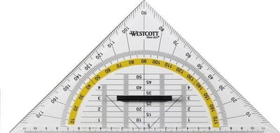 Westcott geodriehoek - 22cm - met greep - AC-E10134