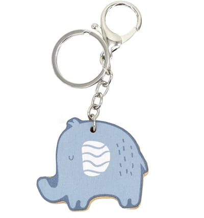 Viga Polarb houten olifant sleutelhanger - UNI