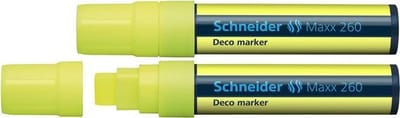 Schneider krijtmarker - Maxx 260 - fluorgeel - 2 stuks - S-126005-2