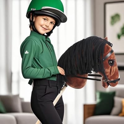 Hobby Paard Stokpaard voor Kinderen - Bruin, Met Houten Stok en Manen, Geschikt voor Buiten Spel