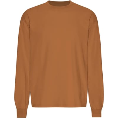 T-shirt met oversized lange mouwen Colorful Standard Organic Ginger Brown