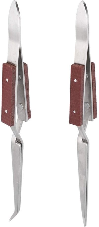 Allecto - Lock Tweezer - Sieraden Solderen - Houten Handvat - Puntige
