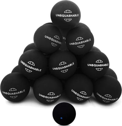 25 squashballen blauwe stip Unsquashable