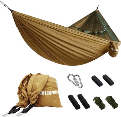 Ultralichte Hangmat 260 x 135 cm - 300 kg - Nylon - Met Muskietennet - Voor Kamperen & Tuin