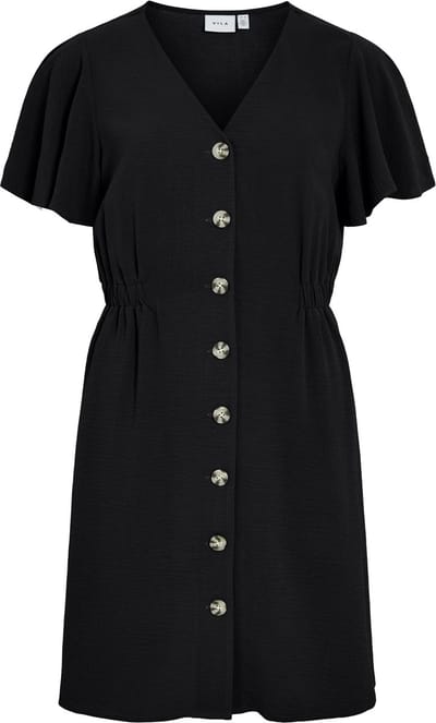 VILA - VIGABSEN S/S V-NECK SHORT DRESS/KA - Dames - Mini jurken