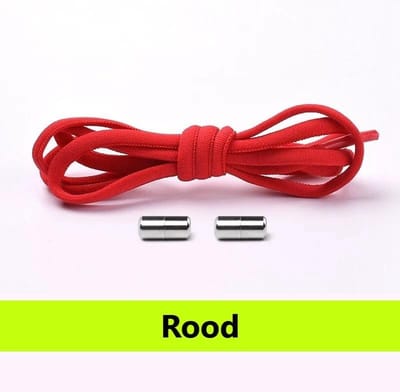 Schoenveters - Rood - Veters plat 0.5 cm - Veters - Elastische veters - Sneakers - Schoenen - Kleding - Sport - Sportschoenen - Accessoires - 100 cm - Veterschoenen dames - Veterschoenen heren - Elastische veters kinderen - Lock laces