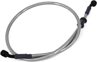 Slangrem - gevlochten stalen remkoppeling - olielijnslang - remkoppeling - motorfiets voor de meeste fietsen - enduro motorcross - motorfiets (zilver)