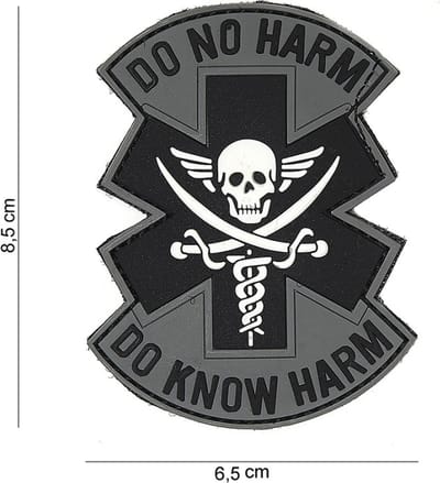 101 Inc Embleem 3D Pvc Do No Harm Grijs Zwart  16099