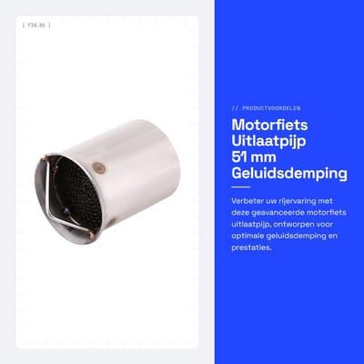Dailygoods- Uitlaatpijp Geluidsdemping - Roestvrij Staal - Afneembare DB Killer - Ruisonderdrukking - Universeel - Hoogwaardig Materiaal - Uitlaatdemper