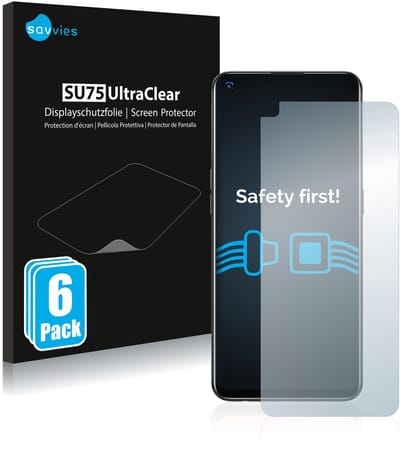 Savvies - Screenprotector voor Oppo F19 Pro Plus 5G - Folie Beschermfolie transparant 6 Stuks