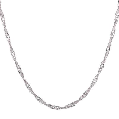 Tesoro Mio Michel – TMM Basics – Stalen Ketting Met Fijne Golvende Schakel – 50 cm / 2 mm