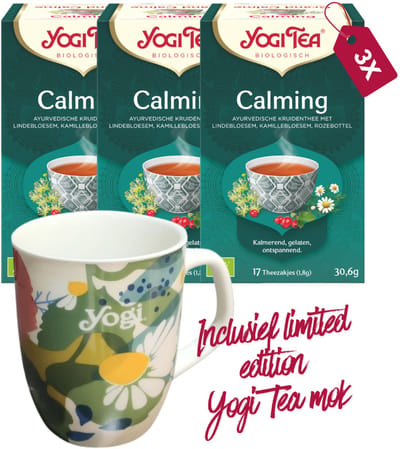Yogi Tea Calming Bio - 3 pakjes - inclusief limited edition Yogi Tea mok