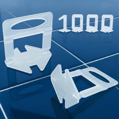 Zelfnivellerende Tegelkruisjes - Tegelwiggen Kruisjes - Tegels Egaliseren - Zelfnivellerend Systeem - 2 mm - 1000 stuks - Transparant