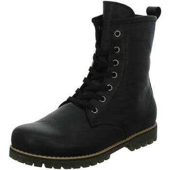 Andrea Conti Dames Leren Veter Enkellaars Uitneembaar Voetbed 0342847002 Zwart