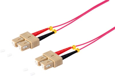 Duplex Patchkabel SC/SC 50/125µ, OM4 violett, 2m