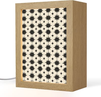 Tafellamp 15x20 cm - LED lamp - Stervormen - Geometrisch - Zwart - Decoratieve tafellampen - Dimbaar - Tafellampje slaapkamer - Woonkamer binnen