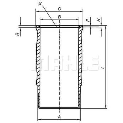 Voering, cilinderkop MAHLE 061 LW 00120 001