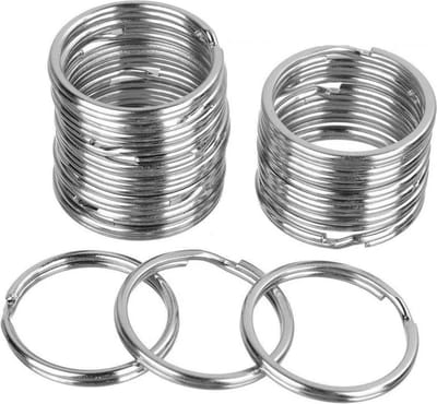 Hiden - Sleutelringen - Sleutelhanger maken - Sleutelringen met Ketting - Sleutelhanger ring - 30 stuks