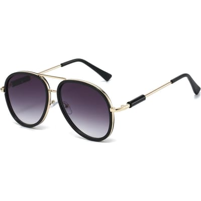 Nieuwste Retro Dubbele Brug Aviator Kikkerbril Dames Zonnebril Millennium Stijl Verloopontwerp Heren All-match Casual Bril UV-bescherming 400 as  picture