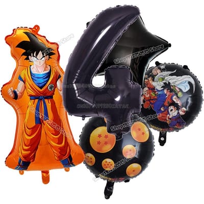 Anime Son Goku Kinderverjaardag Decoratie Dragon Ball Nummer Ballonnen Collectie Jongen Meisje Feestartikel Cartoon Babyborrel Verjaardagsdecor