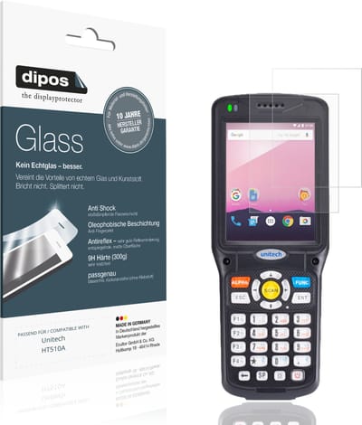 dipos – 2x Matte Pantserfolie geschikt voor Unitech HT510A | 9H Screenprotector
