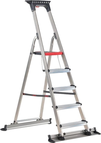 Altrex Huishoudtrap - 5 treden - SET met Gardenbase - Max. werkhoogte 3.00 m - Double Decker