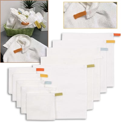 KRAMA, 10x katoen, witte handdoek 30x30 cm -
