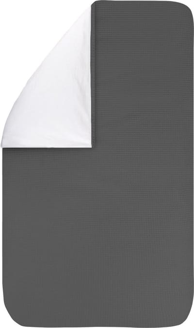 BINK Bedding Dekbedovertrek Wafel (Pique) Antraciet Ledikant 100x135 cm (geen sloop)
