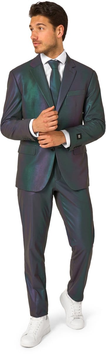 OppoSuits Reflective Perfective Mannen Pak - Heren Kostuum - Verkleed Outfit - Maat EU46