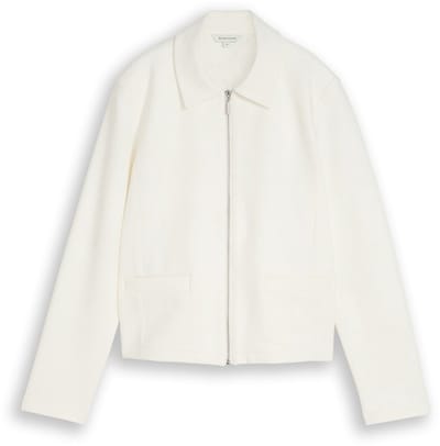 Tom Tailor - Regular fit jas met rits - Maat L - Whisper White