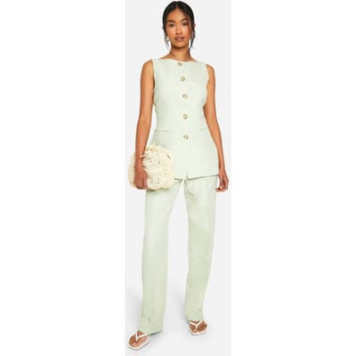 boohoo Dames Straight-leg op maat gemaakte broek | Verstandig | Maat: 34