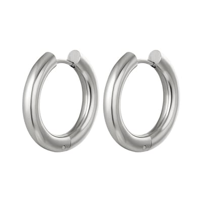 Bijoutheek Oorringen Staal Zilver