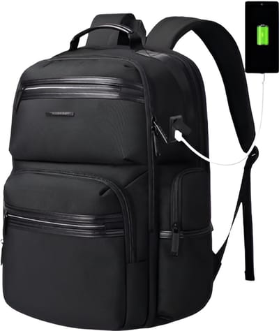 CarryQuest® - Anti-diefstal Laptop Rugzak 15,6" - Waterdicht + USB Oplaadpoort - Oxford Materiaal - Schooltassen - Zakenreizen Rugzakken
