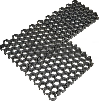 5 stuks Kunststof grastegels grasdal = 1 m2 - Heavy duty Grindmat, 10 tot 60 ton belastbaar, 100% gerecycleerde kunststof