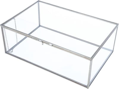 Vintage Glazen Doos met Deksel - Decoratieve Sieraden Organiser voor Bruiloften en Feestjes