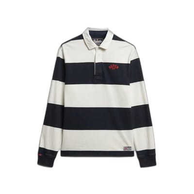 Superdry - Vintage Athletic Stripe Rugby Top - Heren - Tops