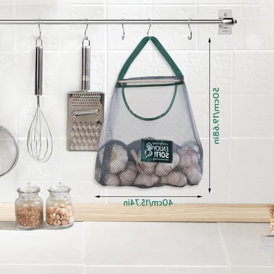 Herbruikbare Netten voor Boodschappen - 3 Stuks Eco-vriendelijke Mesh Tassen voor Fruit en Groenten, Duurzaam en Wasbaar