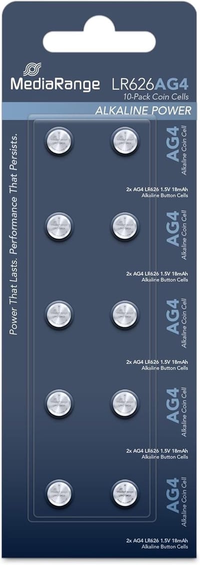 Premium Alkaline Knoopcellen AG4|LR626 1.5V - Verpakking van 10