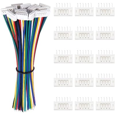 15 Sets JST 2.0 mm 6-Pins Connectoren met 150mm 22AWG Kabel